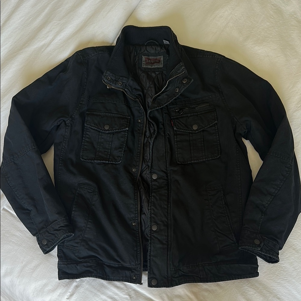 NWOT Levi's Black Military Field Jacket